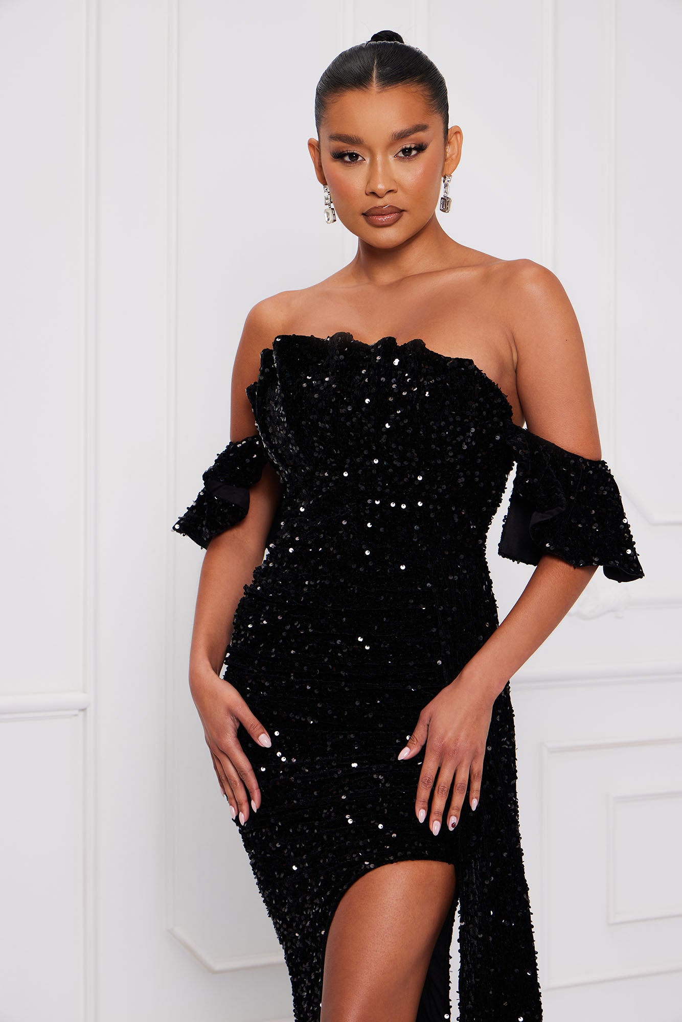 Starstruck Sequin Maxi Dress - Black