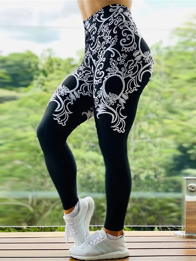 Women's Leggings Graphic Galaxy Tie Dye Print Full Length Micro-elastic High Waist Active Fashion Outdoor Yoga Leopard Print Sunset S M Fall Winter