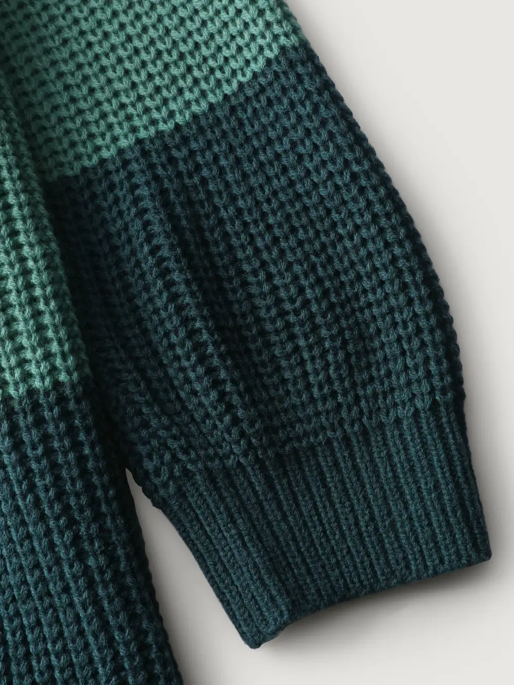 Colorblock Textured Balloon Sleeve Pullover