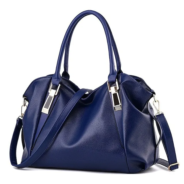 Women's Handbag Crossbody Bag Satchel Top Handle Bag PU Leather Shopping Daily Office & Career Zipper Solid Color Fashion Wine Black White