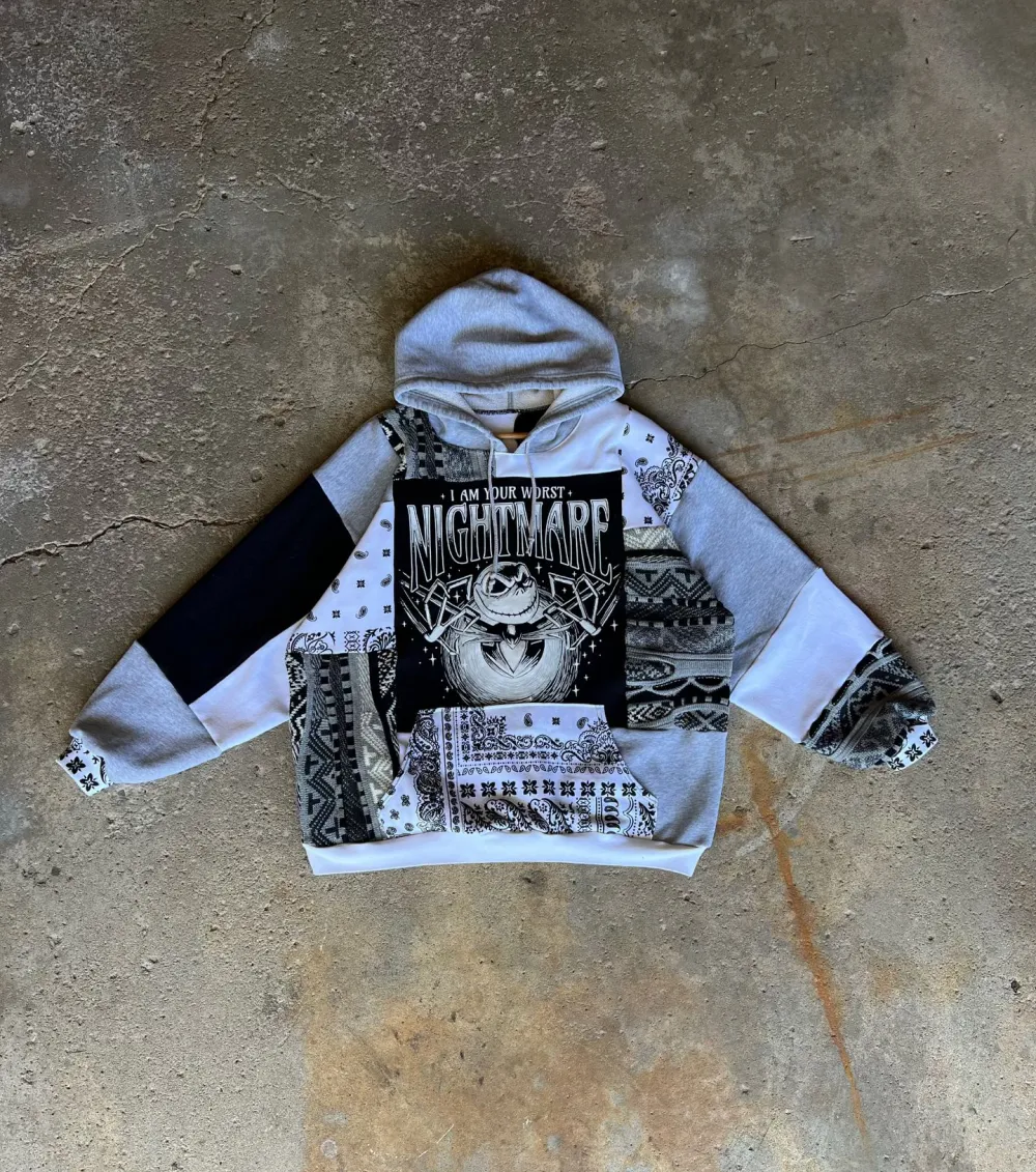 White hoodie how perfect and cozy piece for your Halloween day