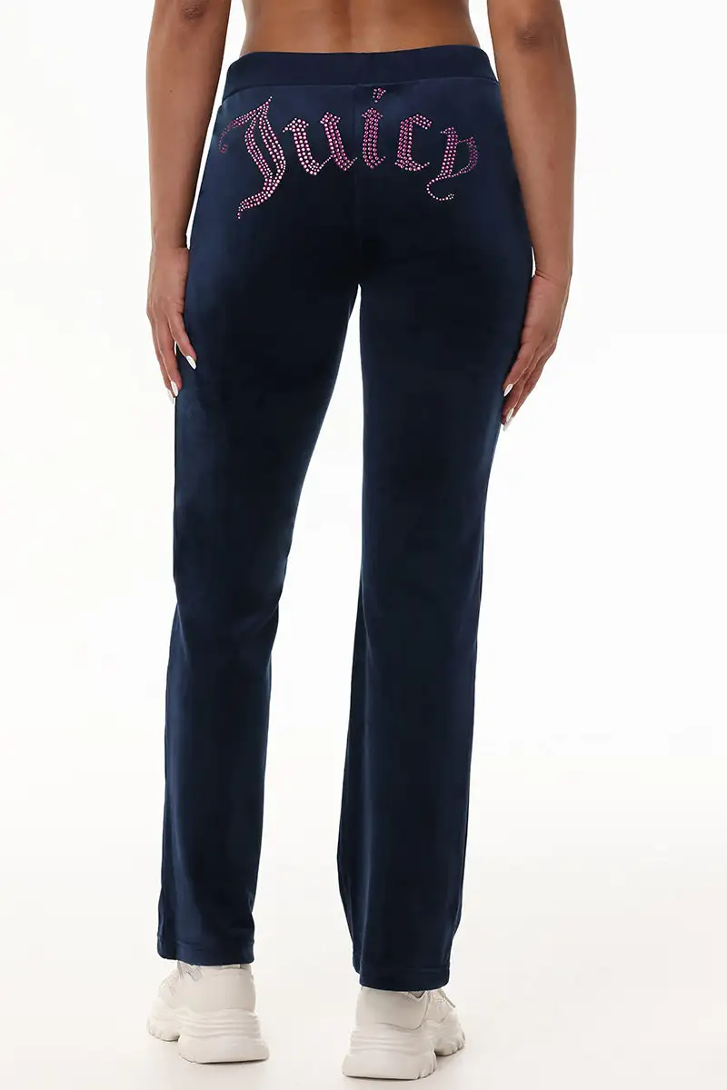 Technicolor Big Bling Velour Track Pants