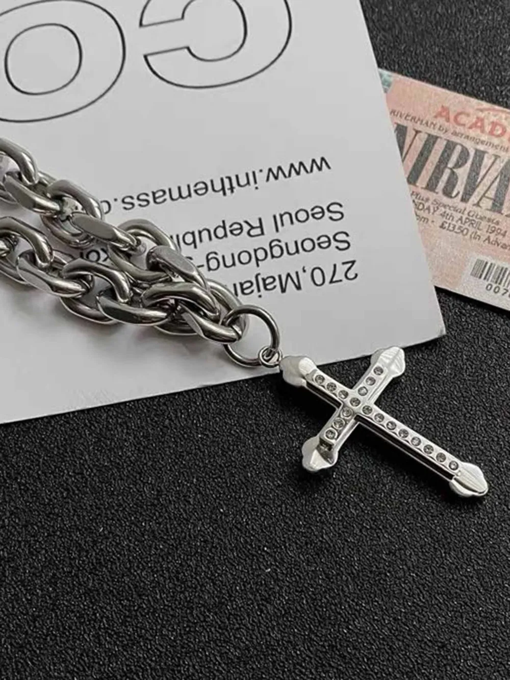 Black Cross Necklace -1131