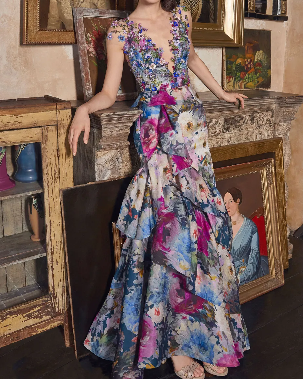 Elegant Embroidery Dress Skirt