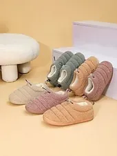 Cozy Fleece Lined Indoor Slippers with Non-Slip Sole – Warm Plush Home Shoes for Women