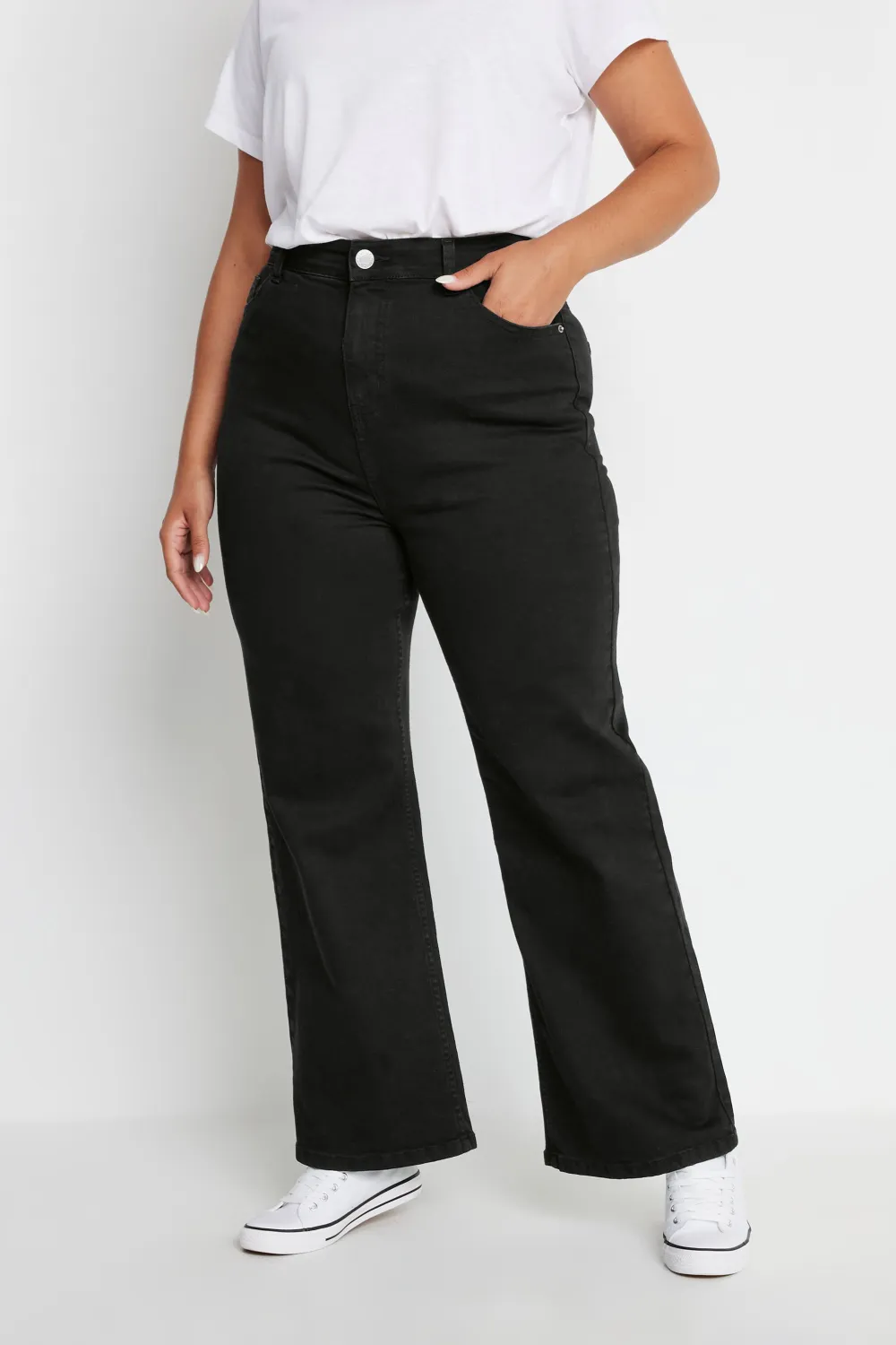 YOURS Curve Indigo Blue Wide Leg Denim Jeans