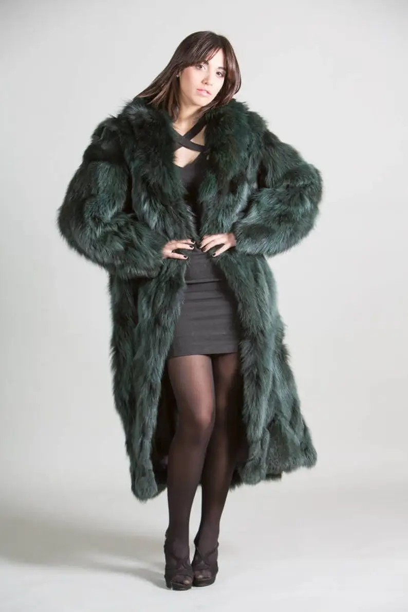 Green Fox Fur Coat