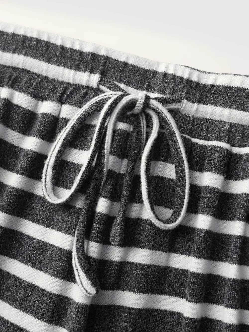 Stretchy Stripes Drawstring Wide-Leg Pants