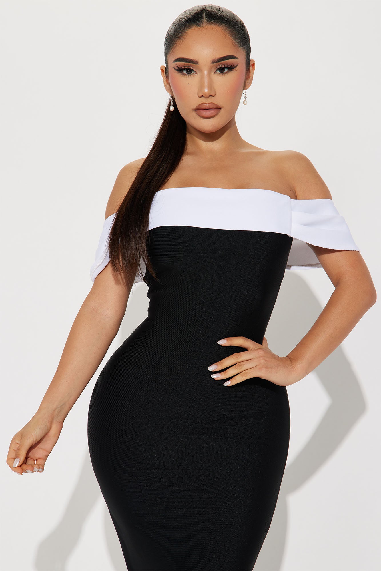 Tessa Bandage Midi Dress - Black