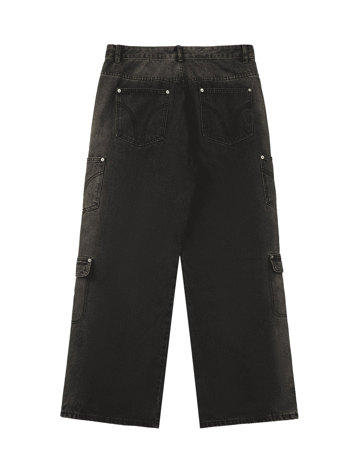 Multi-pocket Zipper Design Washed Hip-Hop Jeans - 2112