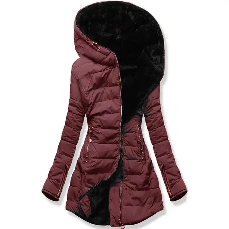 Solid Color Large Size Down Coat