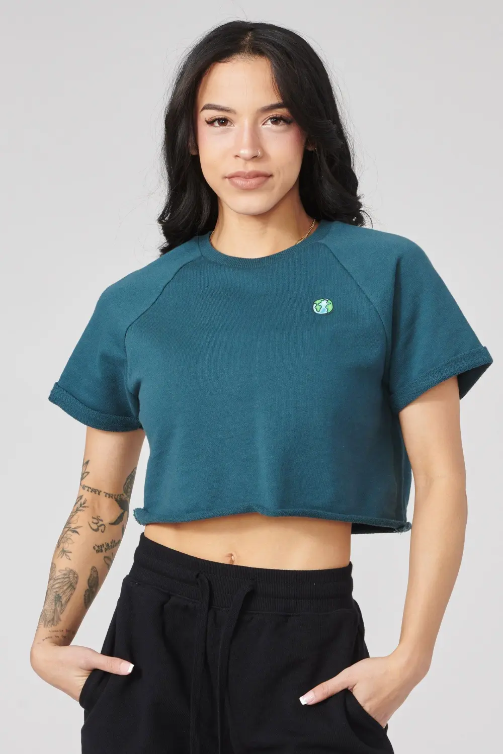 W411 Raglan Cropped Tee