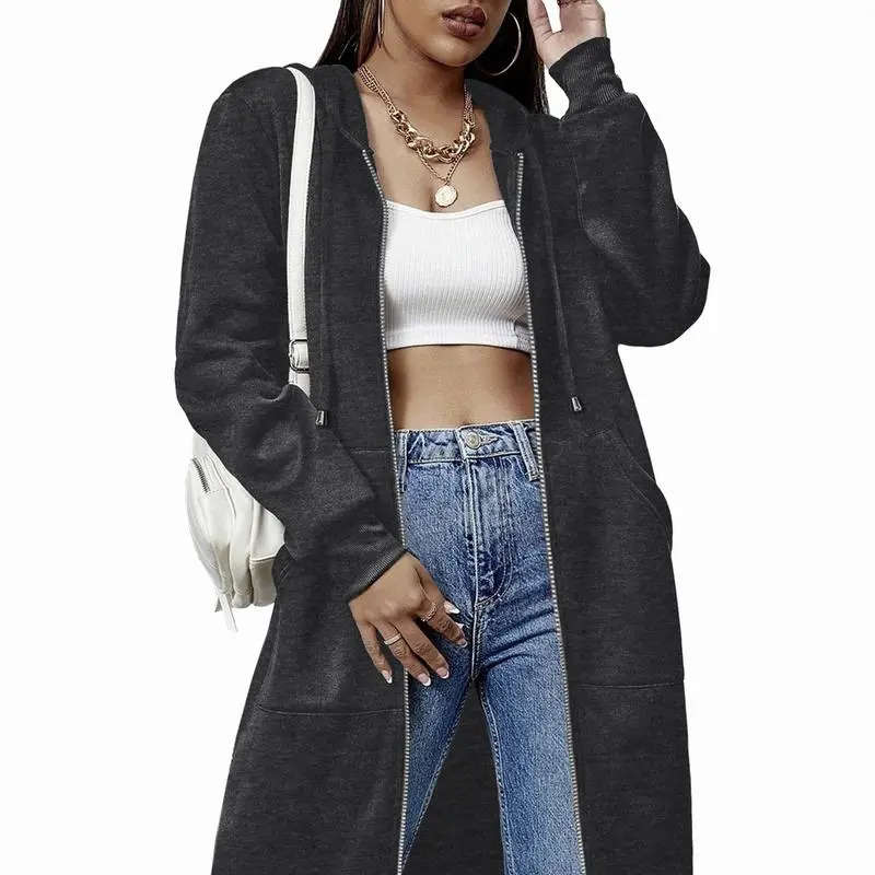 Women's Casual Zip - Up Fleece Hoodie Jacket