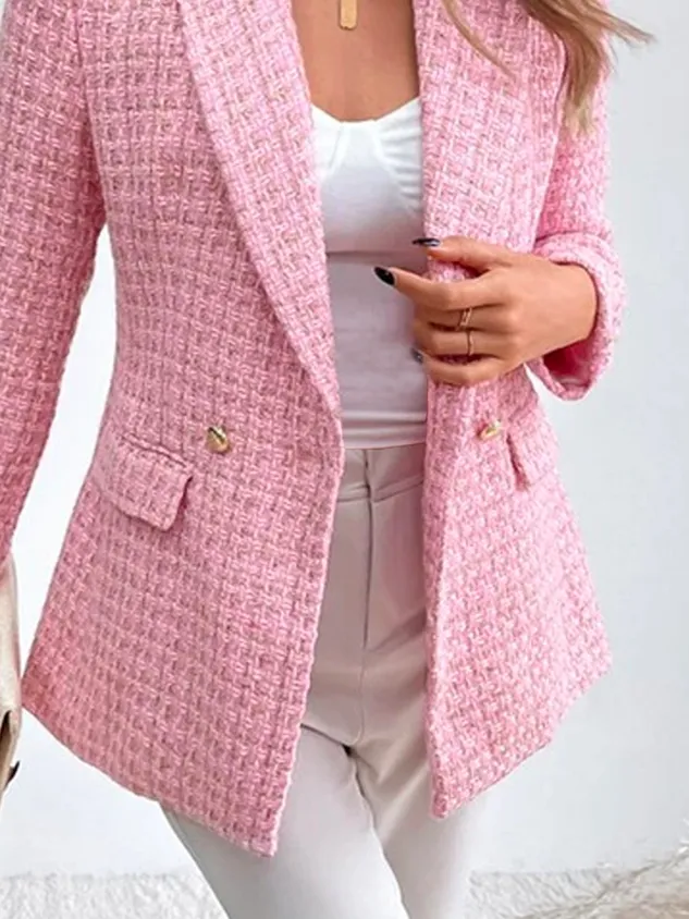 Lapel Collar Casual Loose Blazer