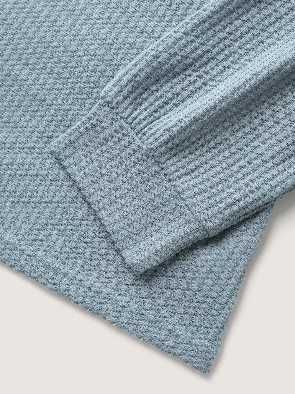 Waffle Spliced Floral Lace Sweatshirt