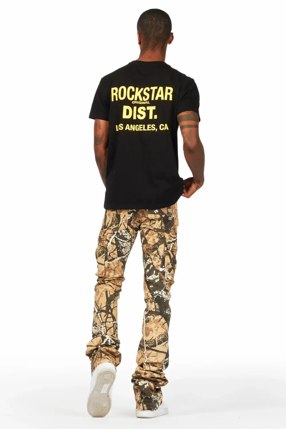 Renn Beige/TreeCamo Super Stacked Flare Jean