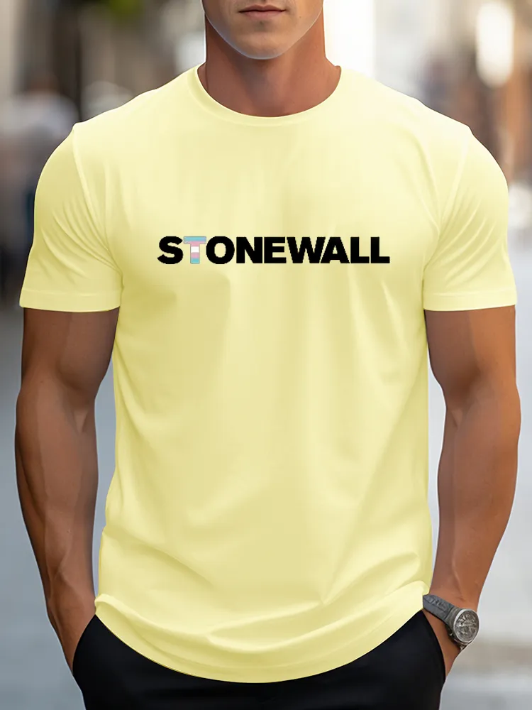 Pure Cotton Round-Neck Short-Sleeved Shirt Stonewall T-Shirt