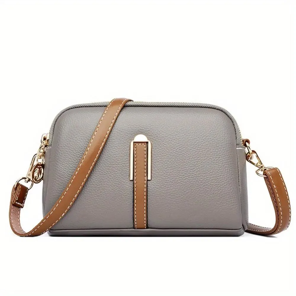Mila Litchi Crossbody Bag with Embossed Pattern