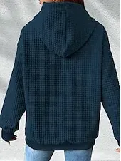 Women's Hoodies Graphic Letter Casual Long Sleeve Hooded Regular Tops Street Dailywear Casual Pocket Print Black White Dark Blue Gray Fall Winter