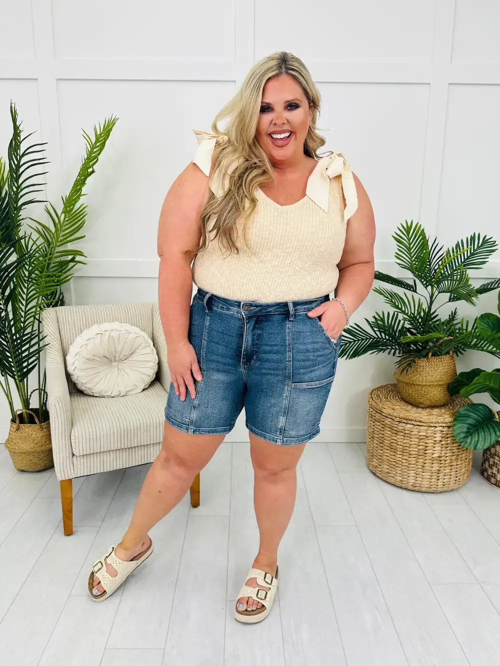 Judy Blue Get It Done Utility Shorts