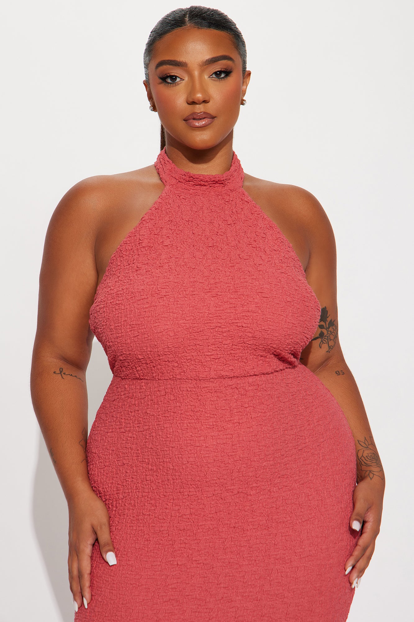 Taelynn Textured Maxi Dress - Marsala