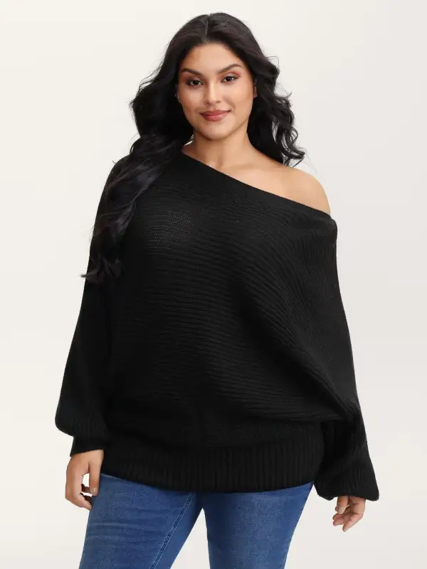 Boat Neckline Tissue Textured Pullover