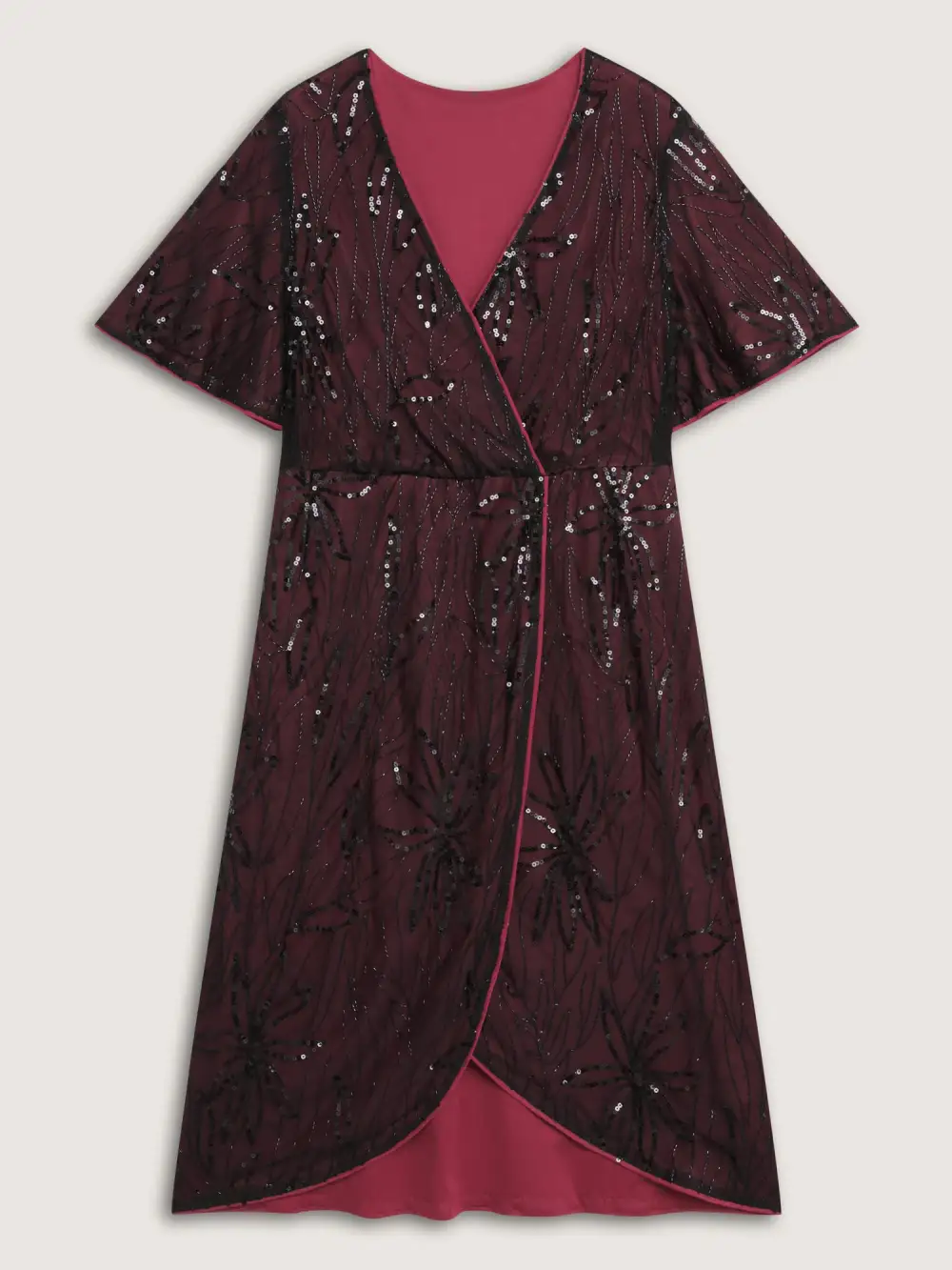 Shimmery Sequin Embroidery Pockets Party Dress