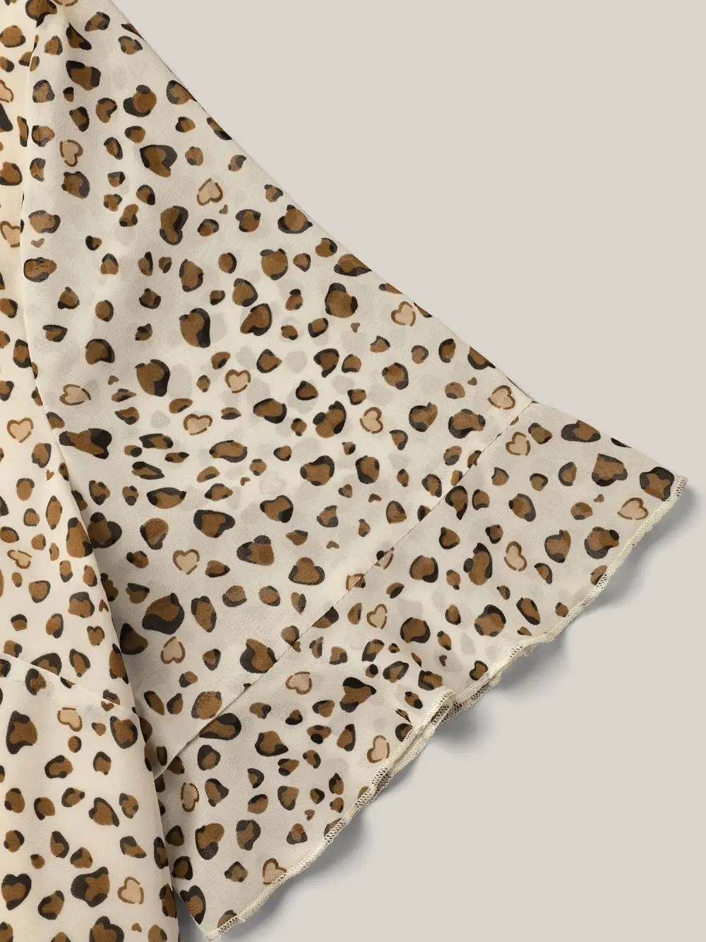 Polka Dot Print Ruffled V-Neck Layered Shirt