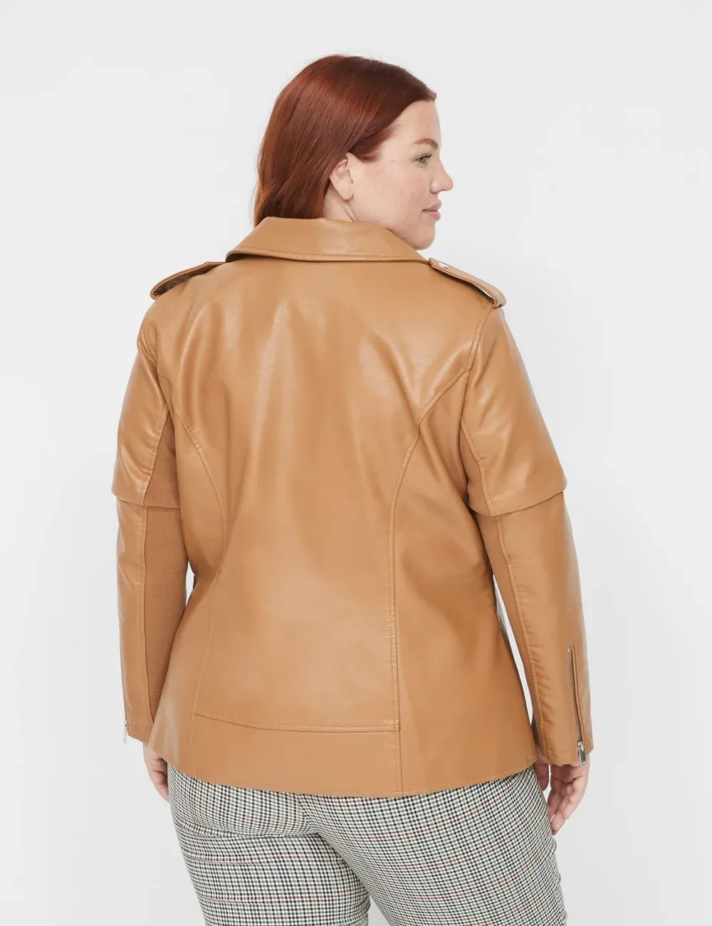 Faux-Leather Moto Jacket