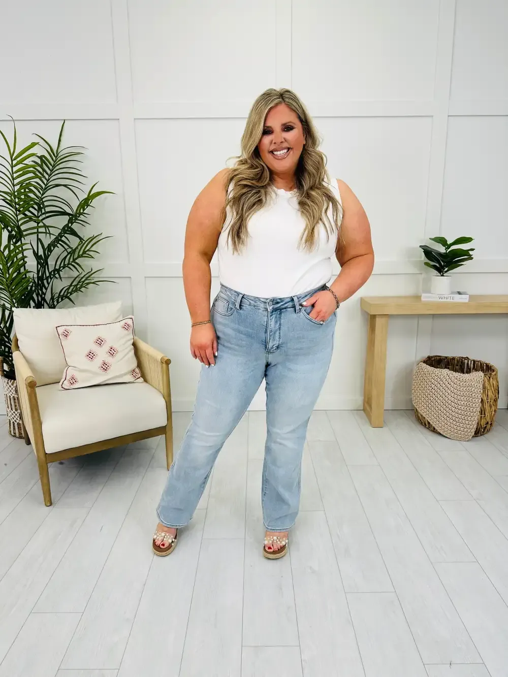 Judy Blue Three Pointer Tummy Control Bootcut Jeans in Three Inseams