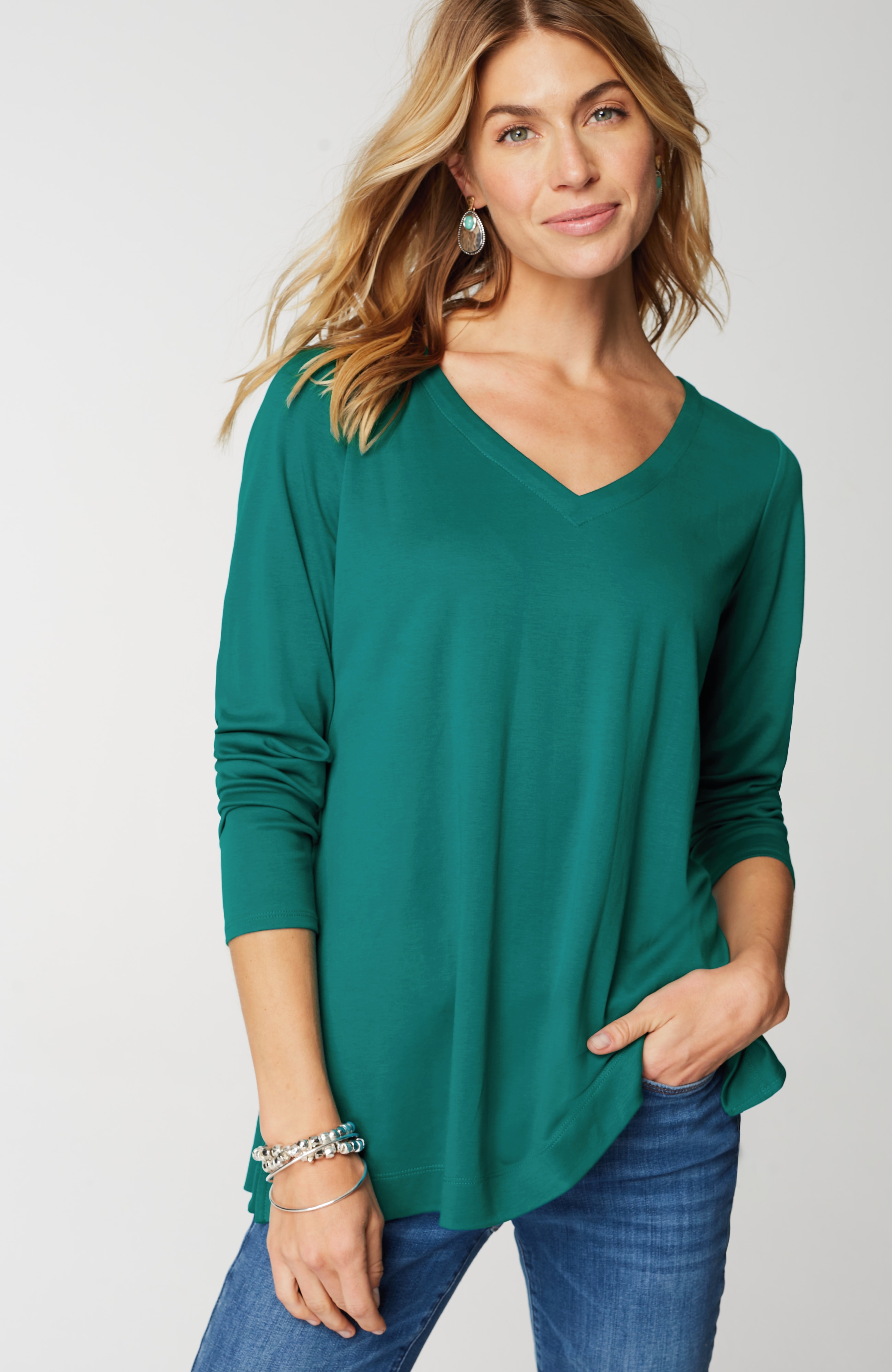 Simply Supima® Side-Slit Tunic
