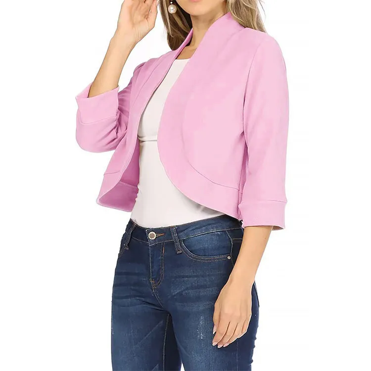 New women's tops Solid color jackets Small suits