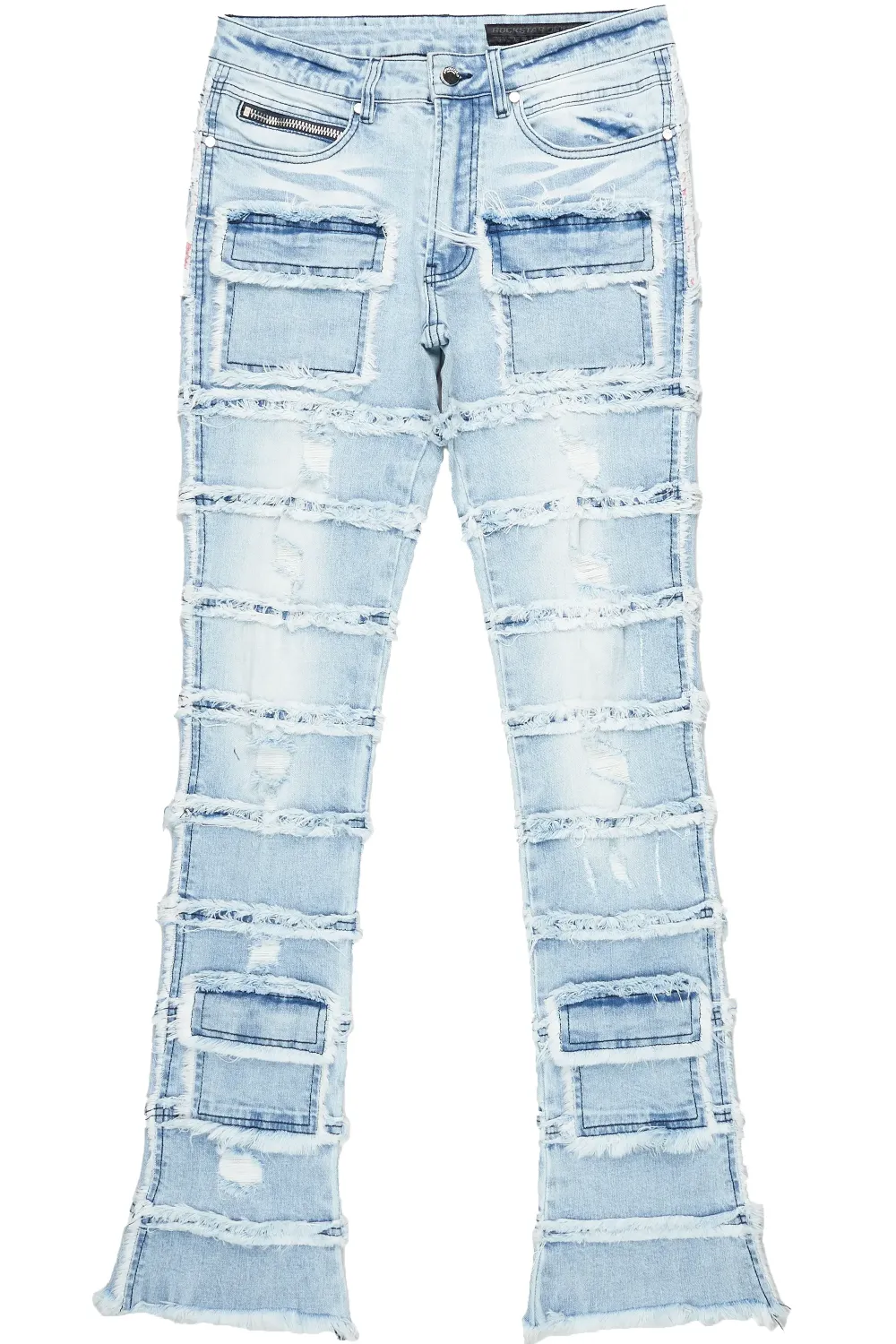 Josie Blue Stacked Flare Jean