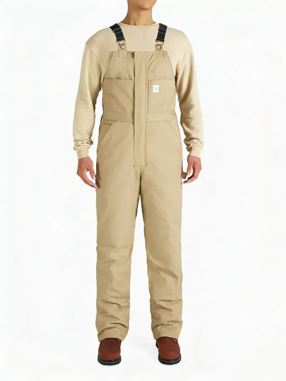 Men's Elastic Canvas Overalls - Loose and Lightweight Workwear