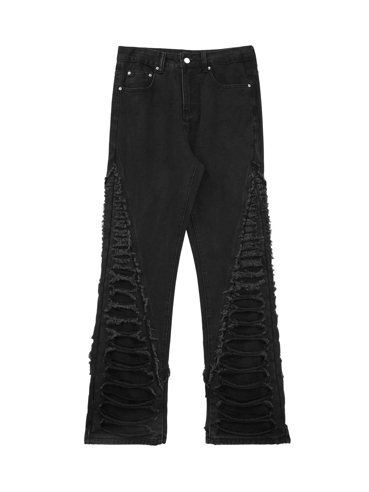 Ripped Double Straight Jeans - 2007