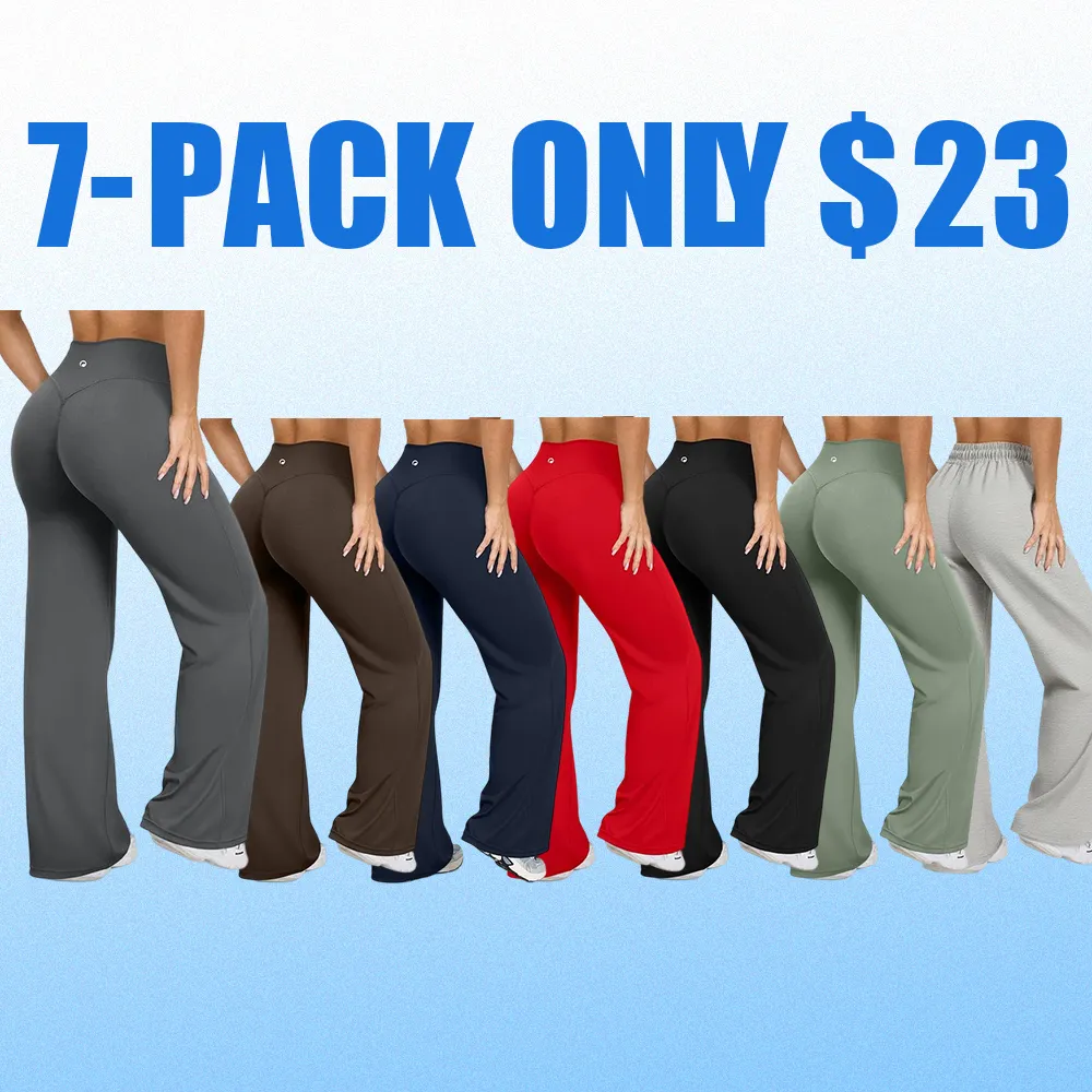 Women's High-Waisted Casual Pants – Loose Fit Straight Leg Trousers, Soft Stretchy Everyday Comfort Pants