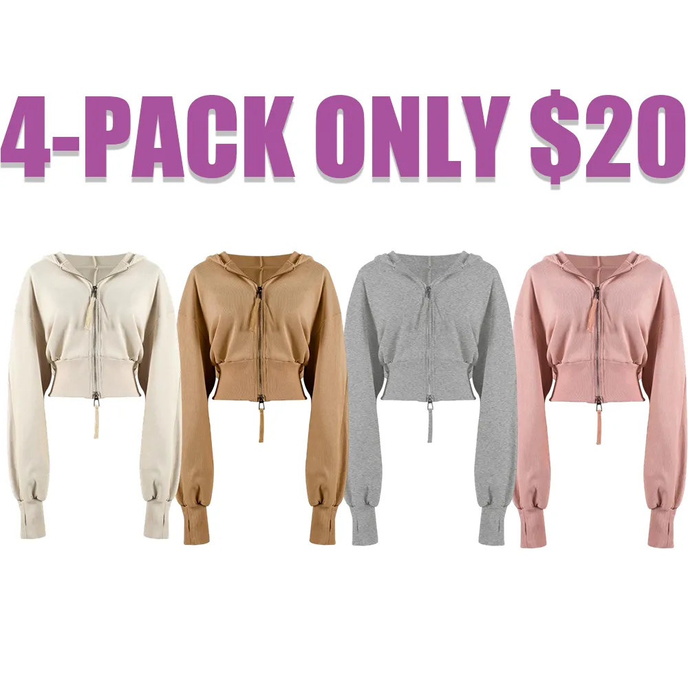 Women's Stylish Athletic Cropped Hoodie