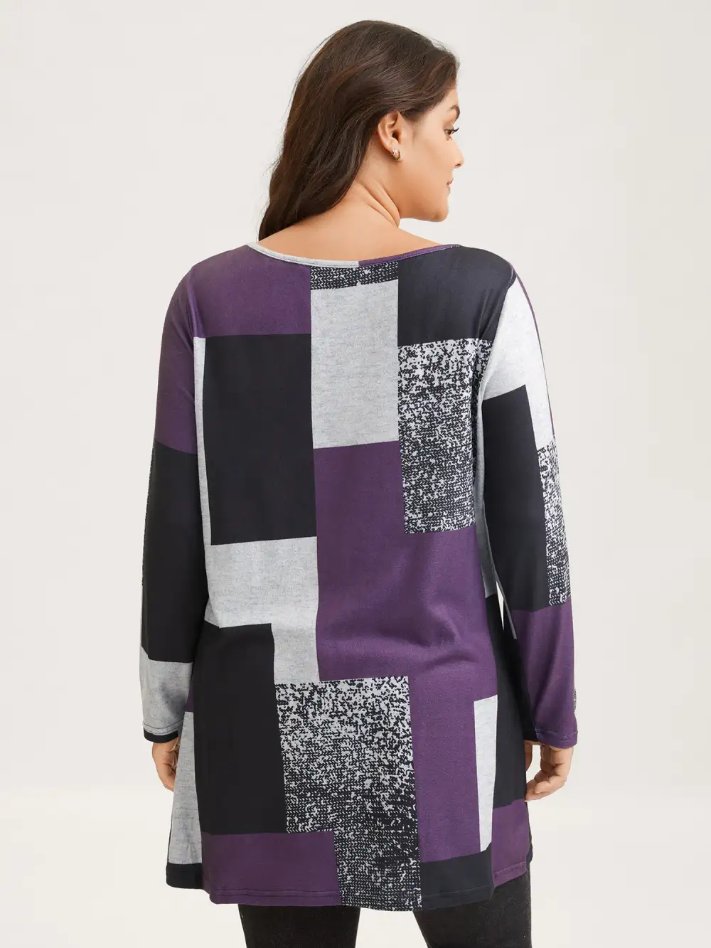 Colorblock Contrast Round Neck T-shirt