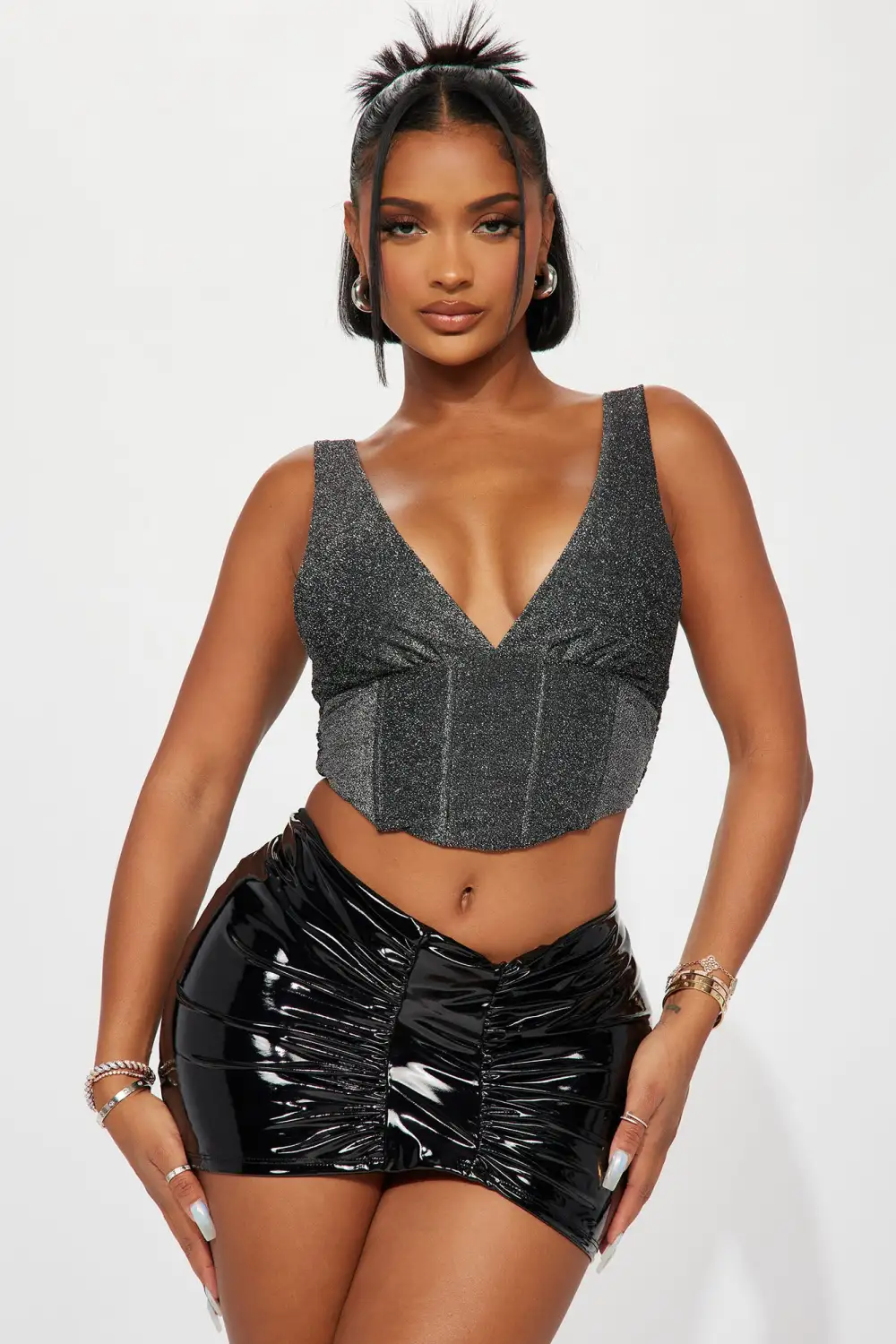 Genesis Corset Top - Silver