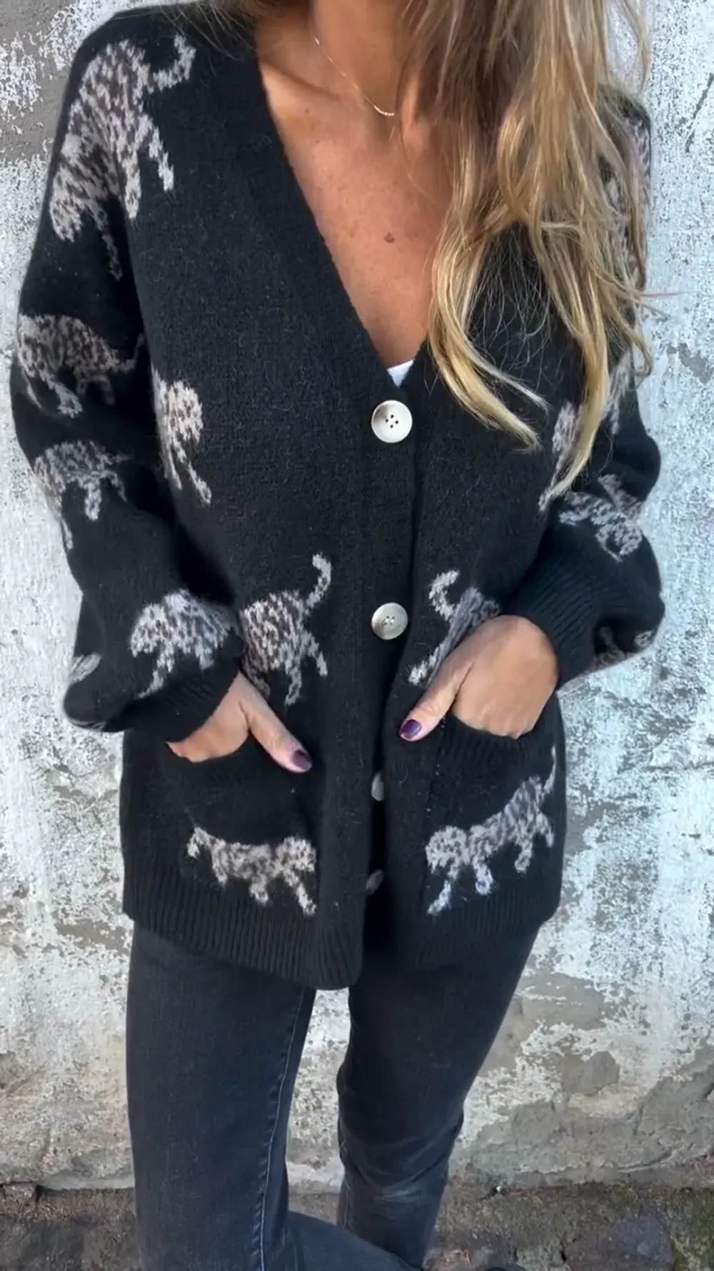 Wild Leopard Knit Cardigan