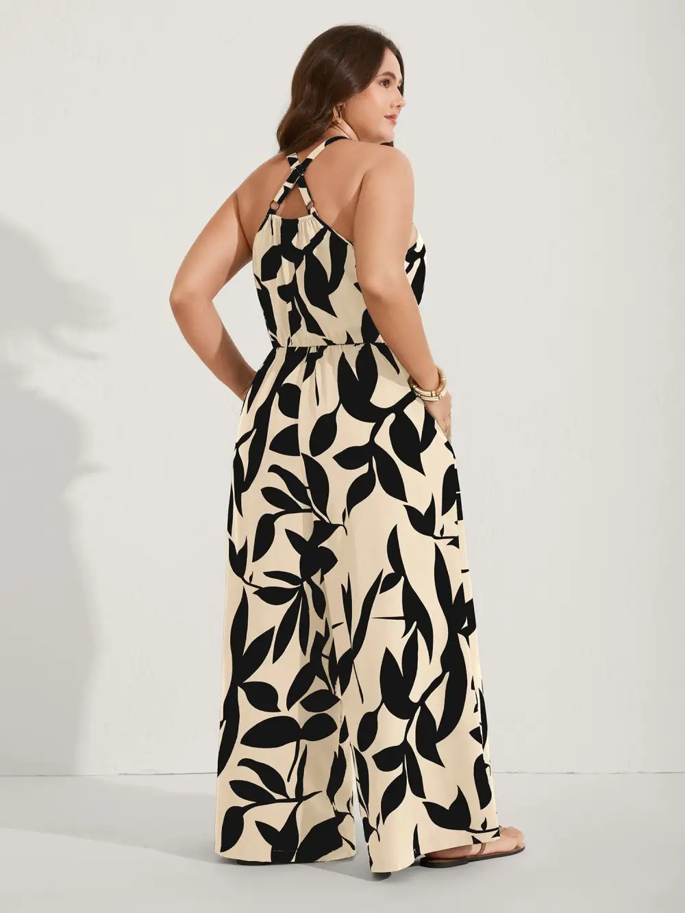 Silhouette Floral Print Sweetheart Jumpsuit