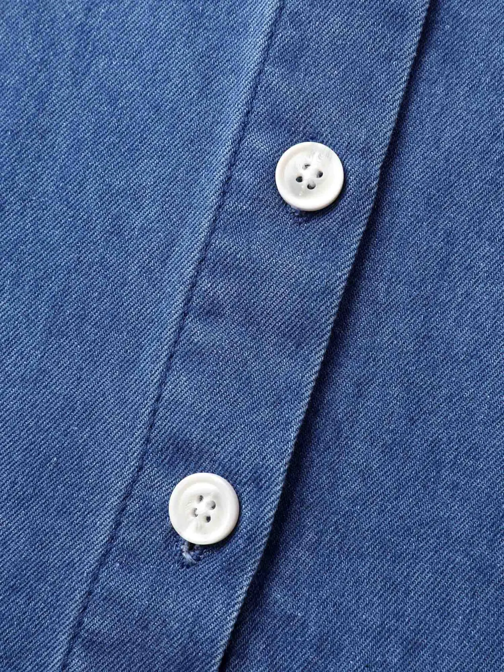 Arc Hem Pockets Denim Top