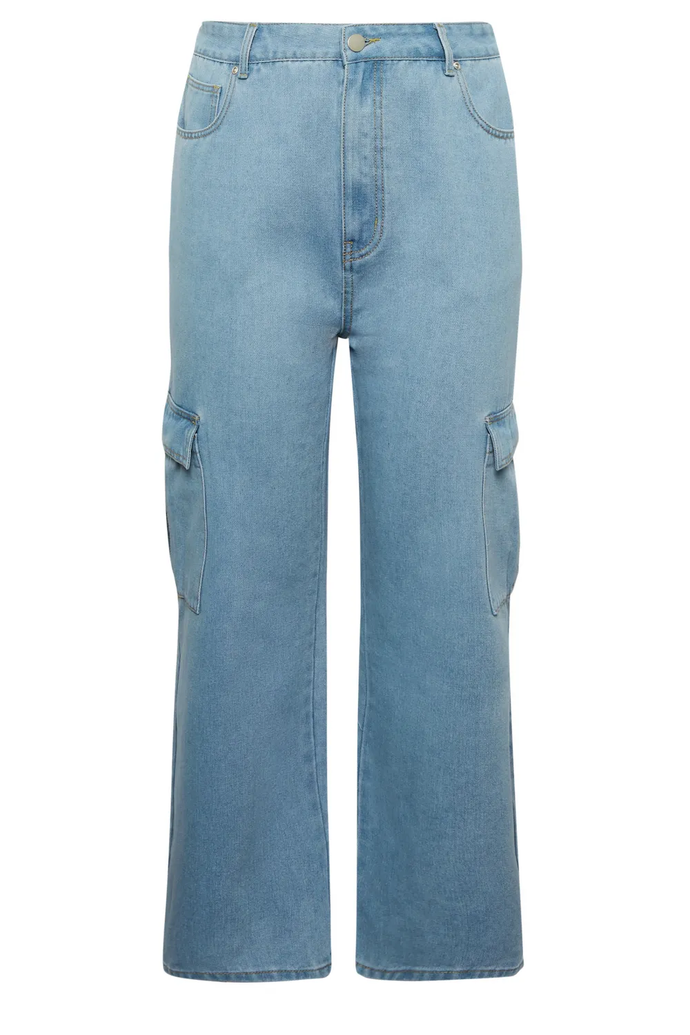 YOURS Curve Stone Brown Cargo Jeans