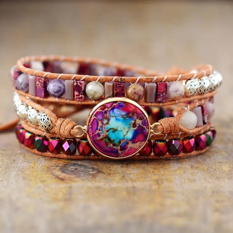 Purple Jasper Goddess Bracelet