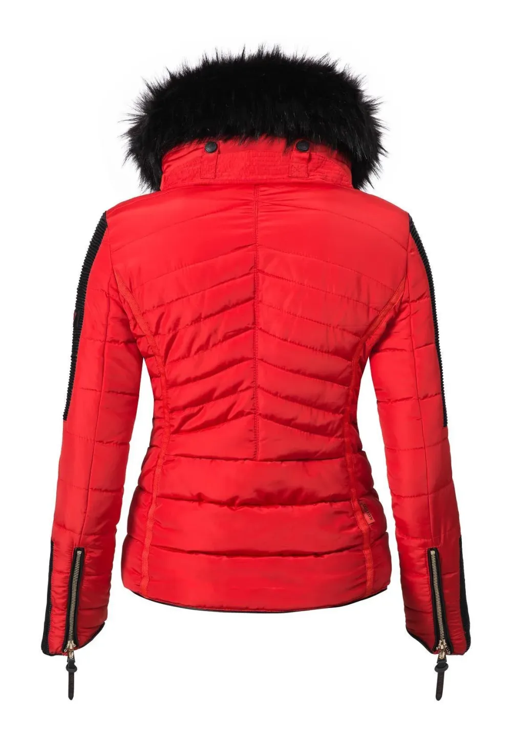 Women's short parka coat white