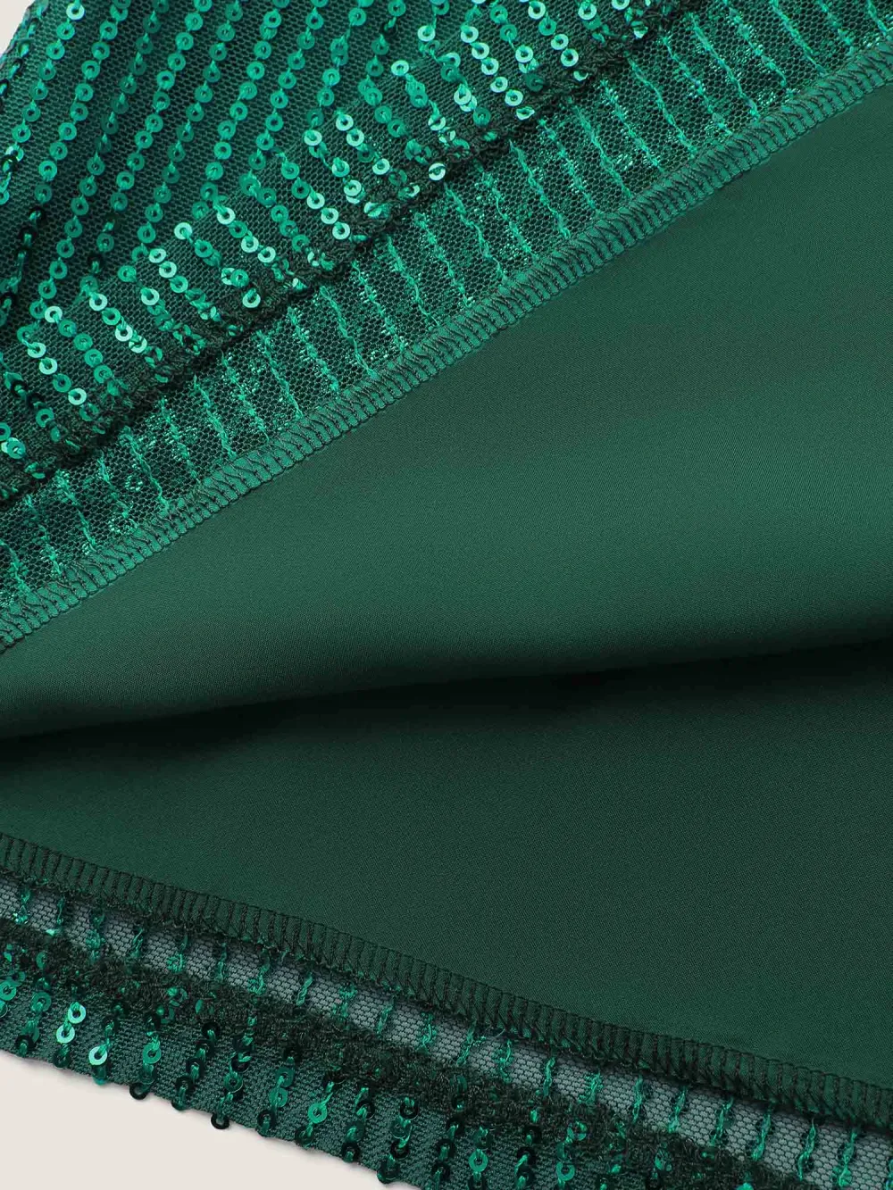 Shimmery Sequin Notched Collar Blouse