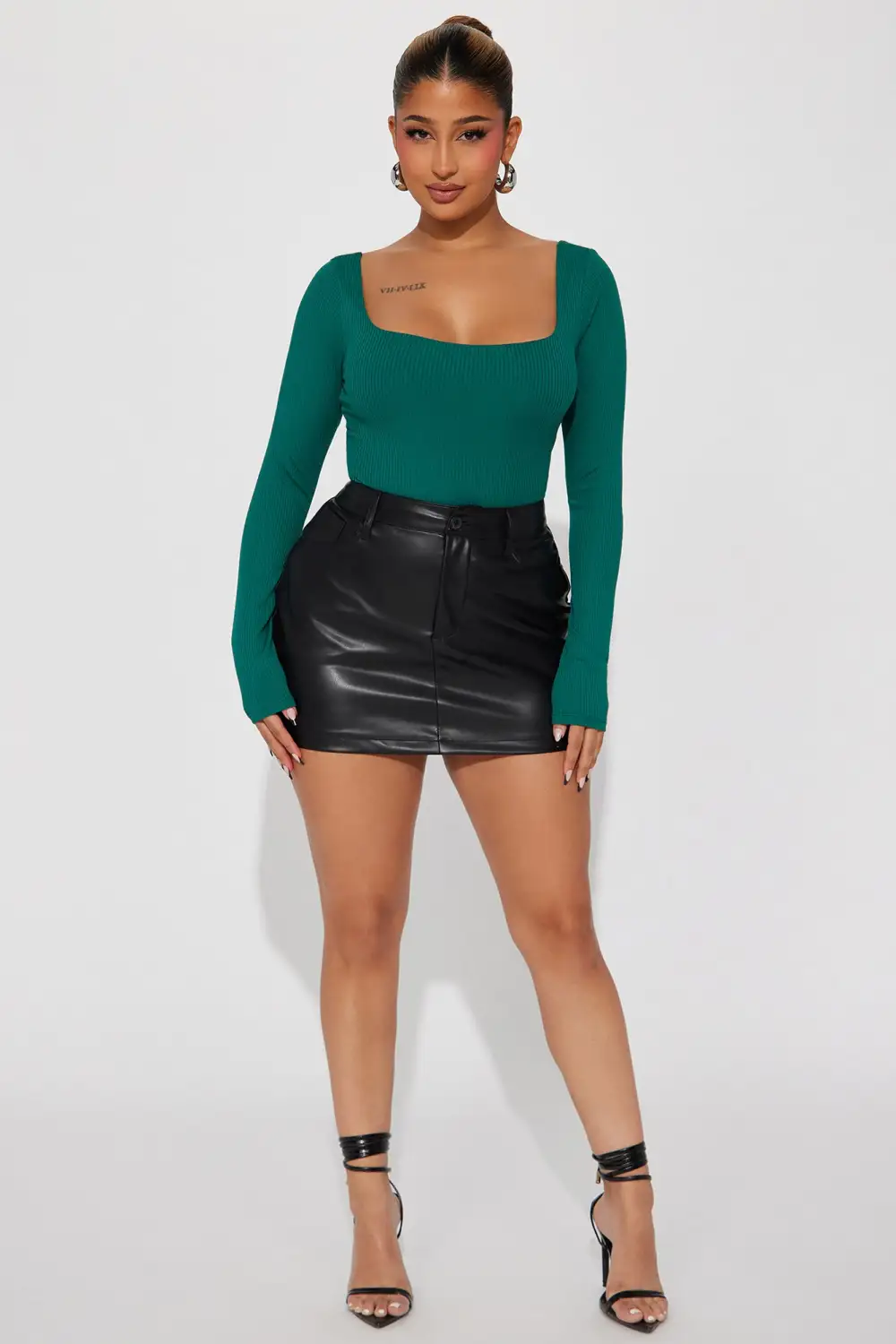 Irina Double Lined Bodysuit - Hunter