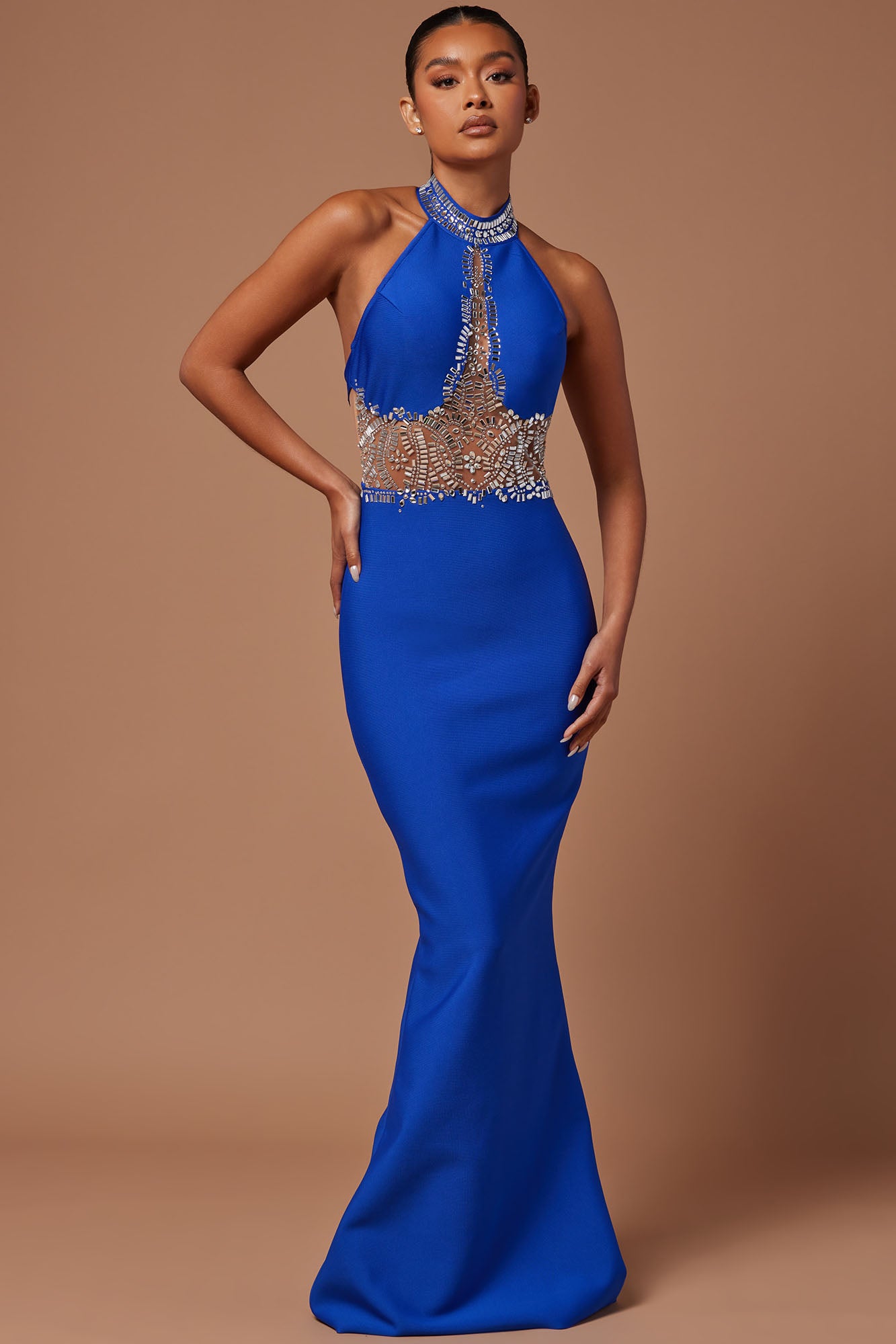 Amira Embellished Gown - Royal