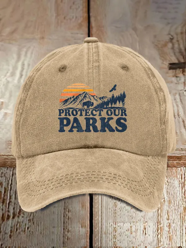 Protect Our Park With Retro Sunsets And Comfortable Color Baseball Caps