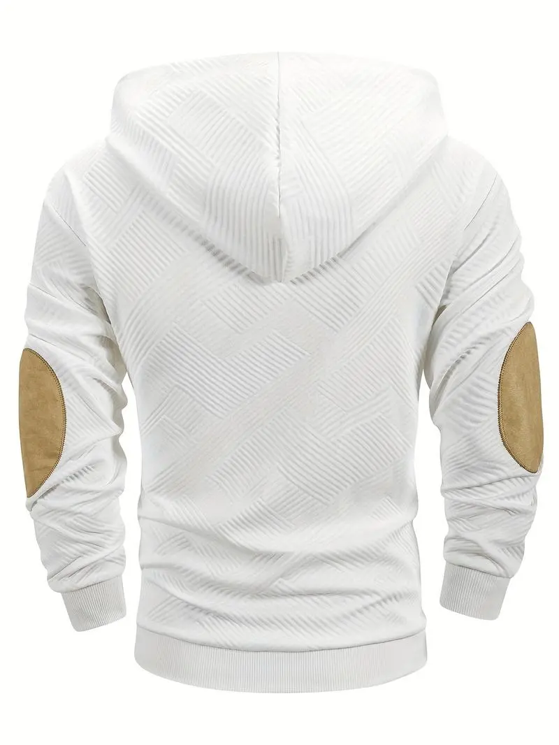 Men's Knitted Jacquard Casual 2-Piece Sweat Set